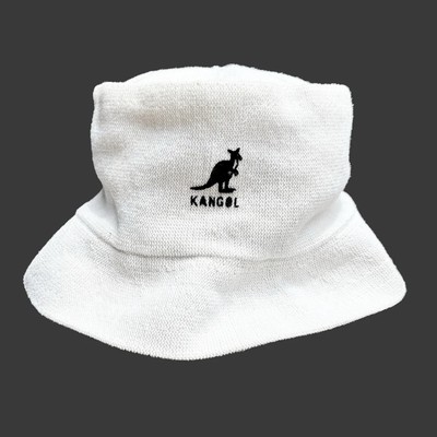 Kangol 1990 90s Vintage Logo UK Made Great Britain White Hip Hop