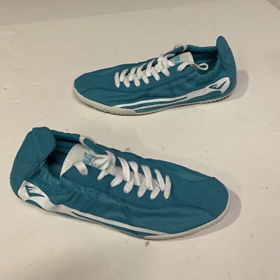 Vintage Everlast Teal Blue White Low Top BOXING Training Womens US