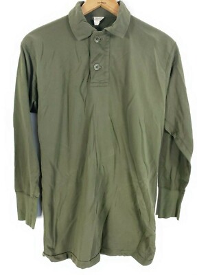 Vtg US Military Sleeping Shirt Men's Small OD Green Foster