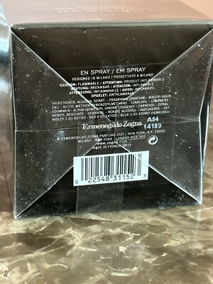 ERMENEGILDO ZEGNA PERUVIAN AMBRETTE 4.2 oz 125 ml Mens EAU DE