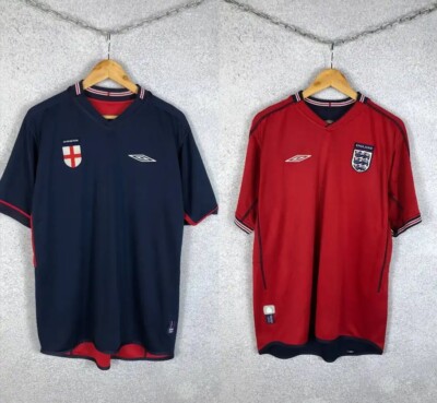 England National Team 2002/2004 Away Umbro Soccer Jersey Football