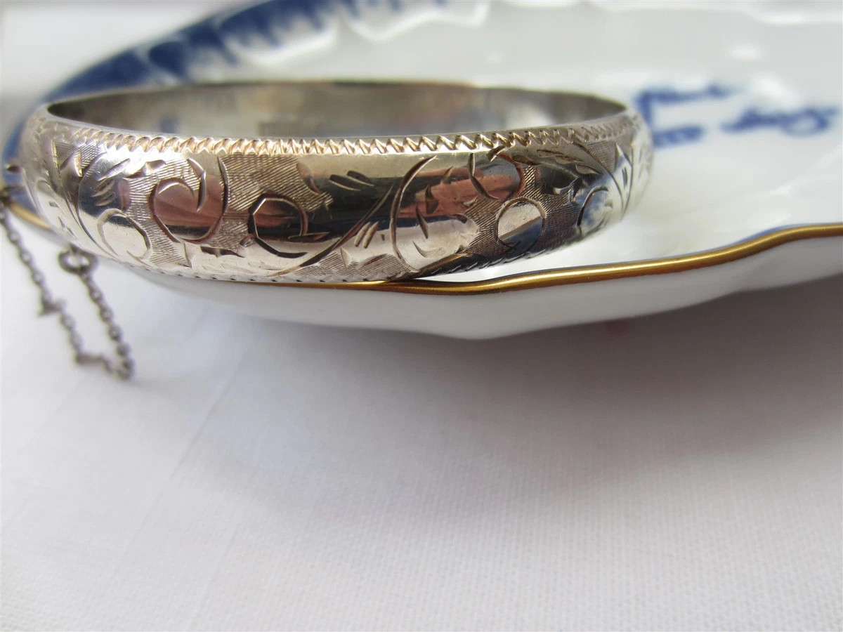 silver hinged bangle bracelet products for sale | eBay