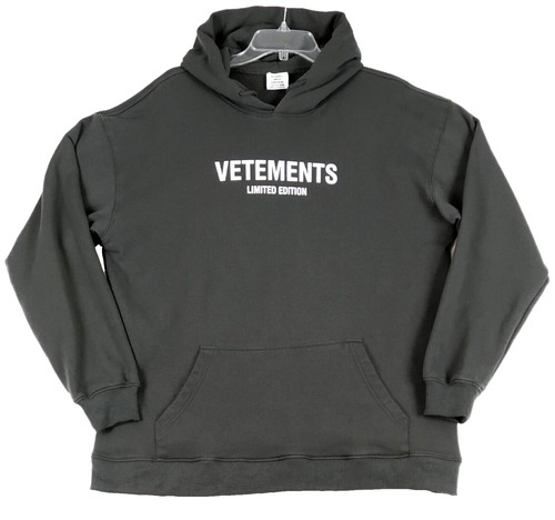 Vetements Limited Edition Oversized Black Hoodie MSS18HK1 Unisex