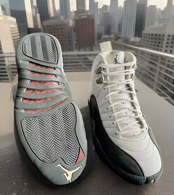 VTG) AIR JORDAN 12 XII RETRO 2003' WHITE/FLINT-GREY/SILVER MENS