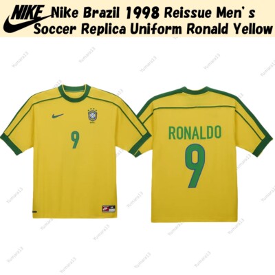 Nike Brazil 1998 Reissue Men's Soccer Replica Uniform Ronald