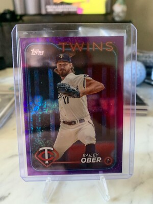 2024 Topps Series 1 Bailey Ober #121 Purple Foil Parallel 307/799