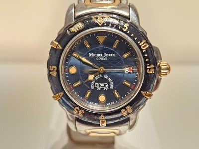 VINTAGE RARE ST.STEEL MEN'S SWISS QUARTZ WATCH 