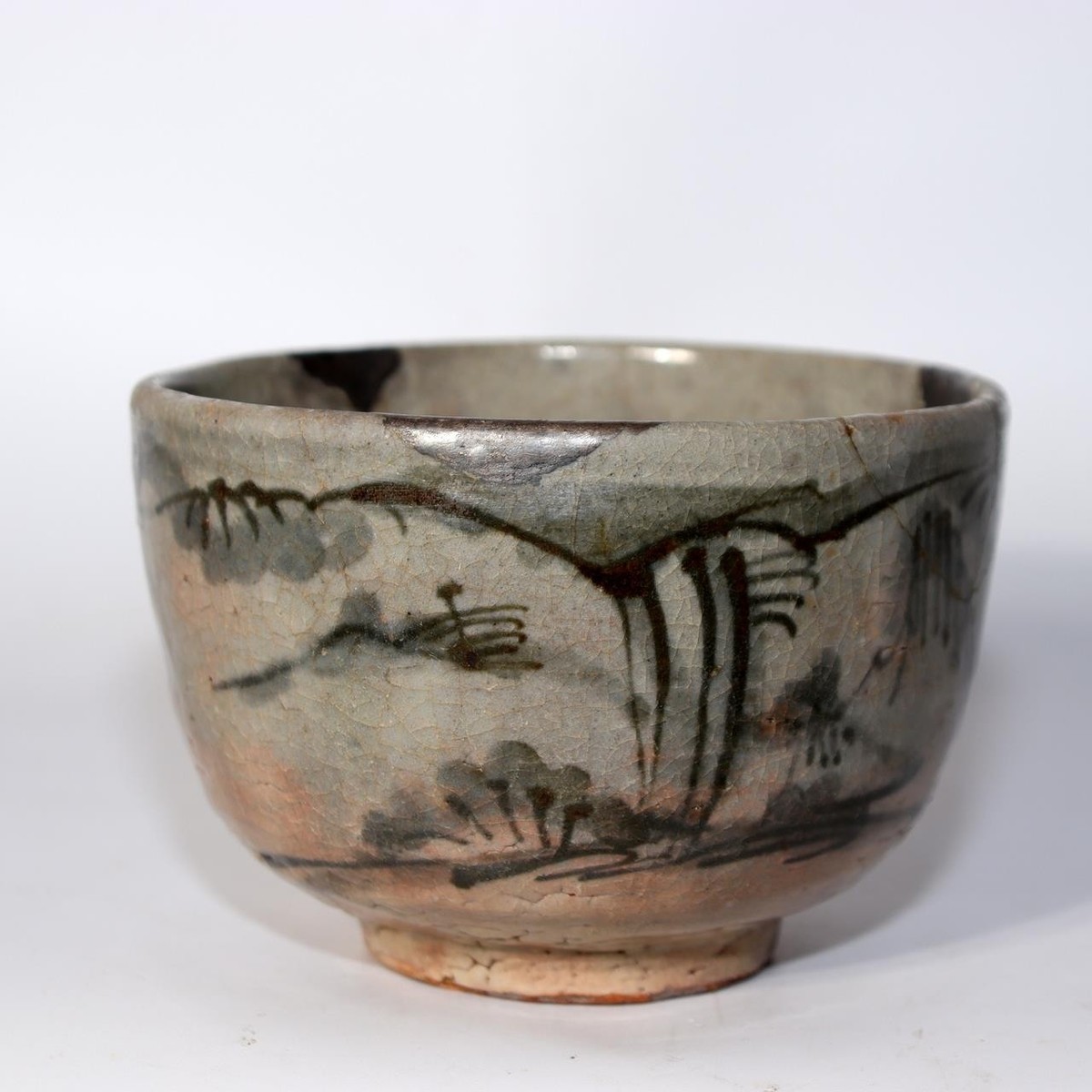 発掘品古い自然灰秞お茶椀 発掘品古い自然灰秞お茶椀