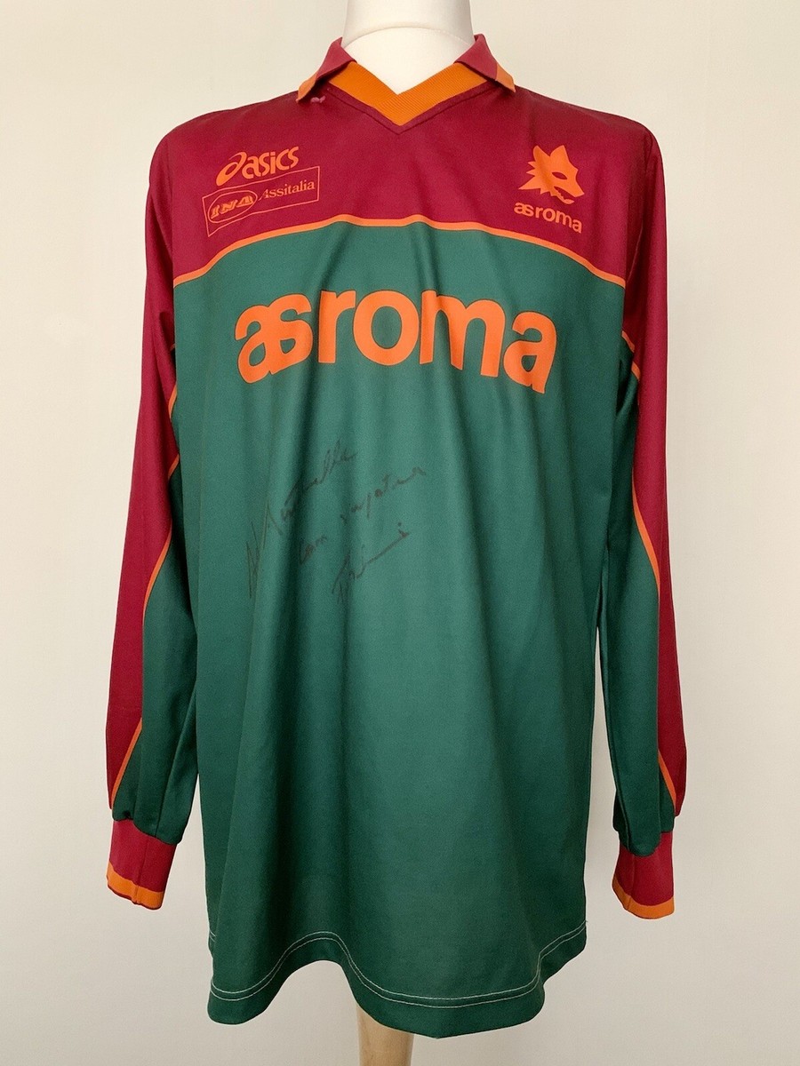 AS Roma 90s training worn & signed Asics Serie A Italy rare calcio