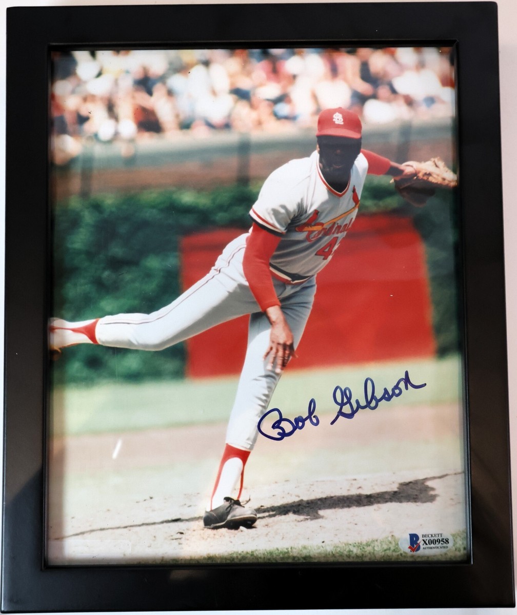MLBボブ・ギブソン選手サイン入り写真 Bob Gibson MLB Original