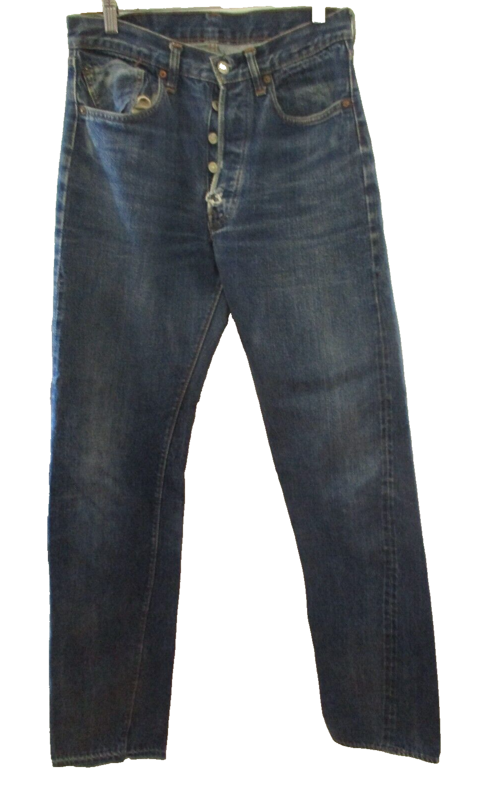 Vintage 1960s Levis 501 Big E Redline Selvedge Blue Jeans Dark