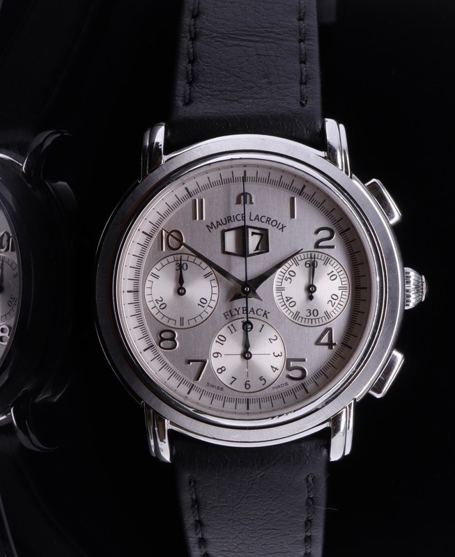 Auth. Maurice Lacroix Masterpiece Flyback Chronograph Steel 40mm