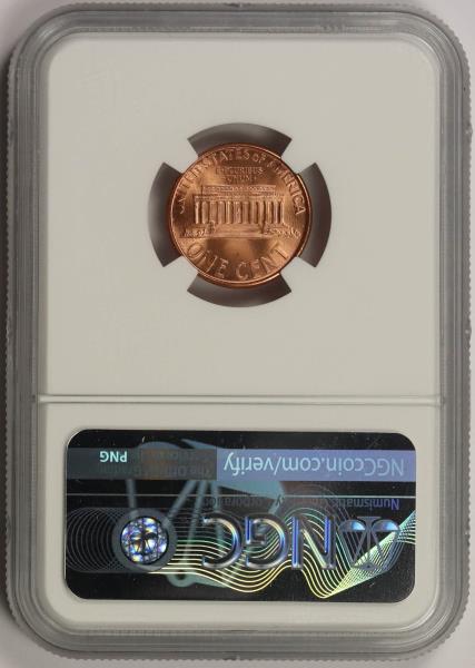1995 Doubled Die Obverse Lincoln Memorial Penny 1C MS 69 RD Red
