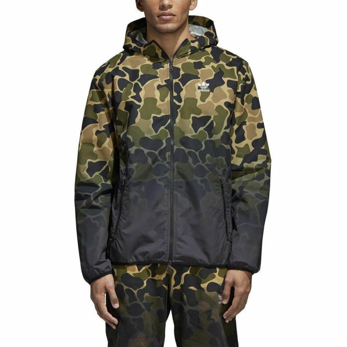 CE1545] Mens Adidas Originals Camo Windbreaker Jacket | eBay