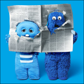 青いガチャピン＆ムック「ブルーガチャムク」登場、UQ WiMAXの新CM