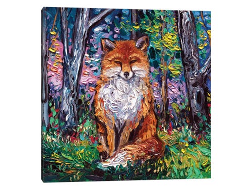 The Red Fox Canvas Wall Art by Aja Trier | iCanvas