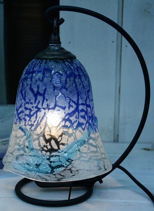 稲嶺盛吉(作)琉球ガラスランプ