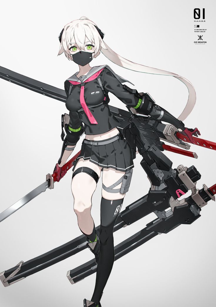 neco 個展 直筆サイン アートパネル 重兵装型女子高生 複製原画 neco