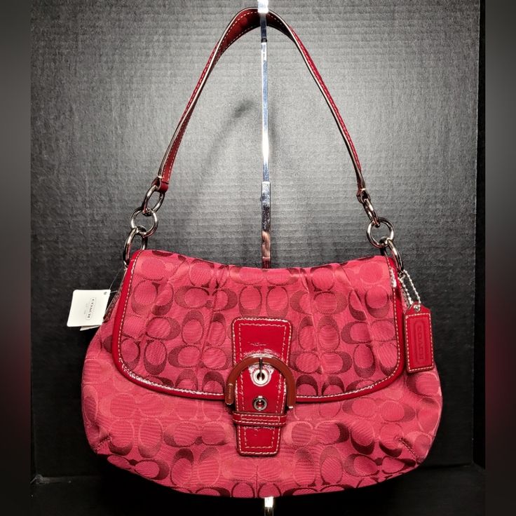 Coach Soho RED Signature Shoulder Bag