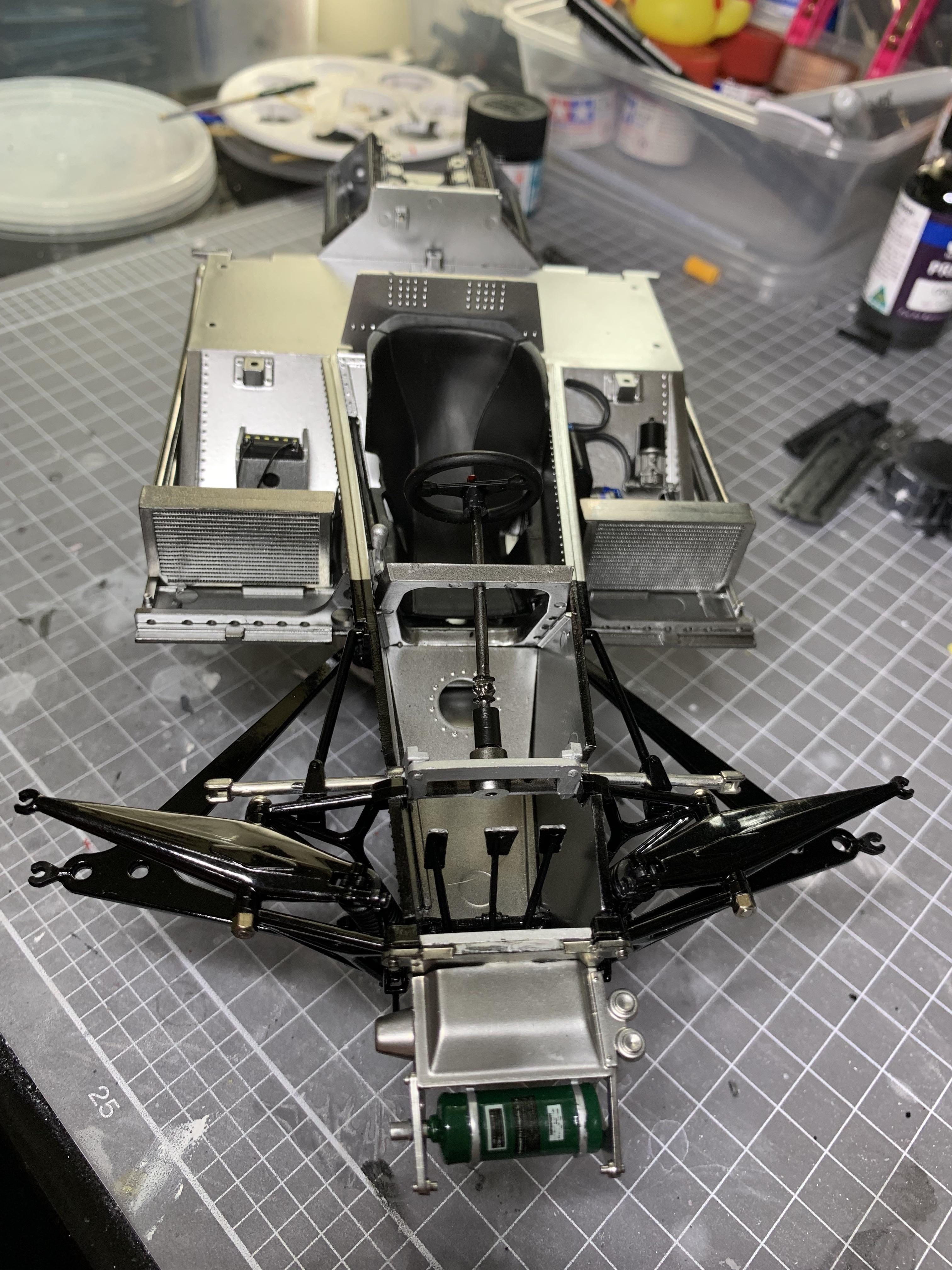 Latest progress in my 1/12 Tamiya Lotus Team JPS Mk3 Build : r