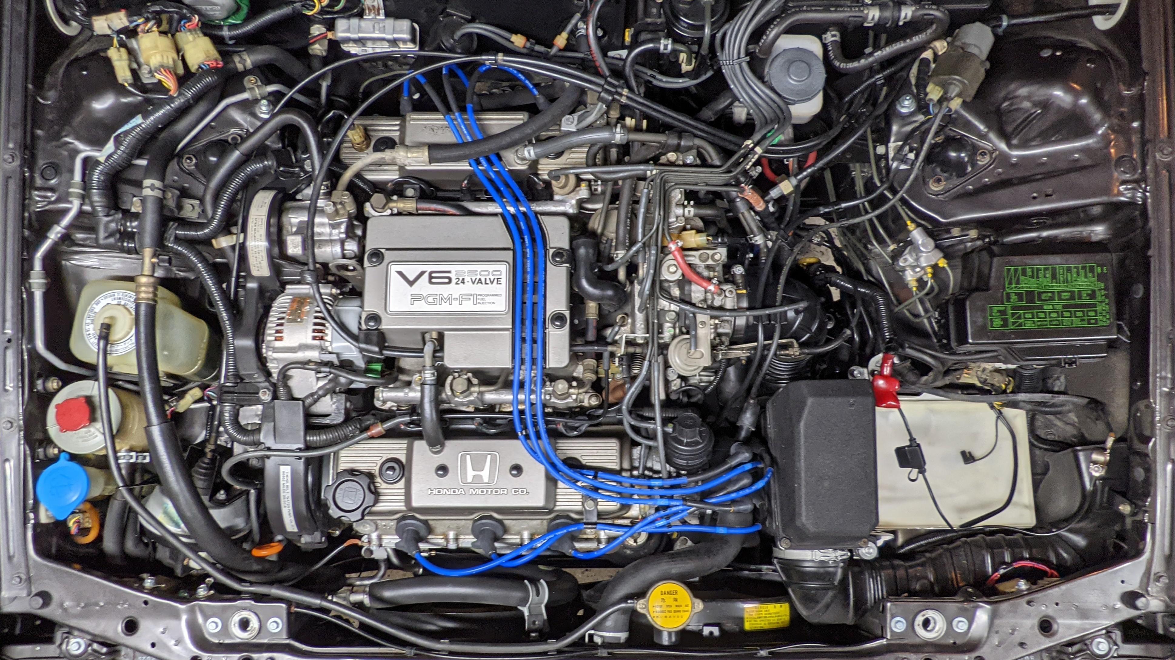 KA2 Acura Legend Sedan's engine compartment I'm working on : r/Honda