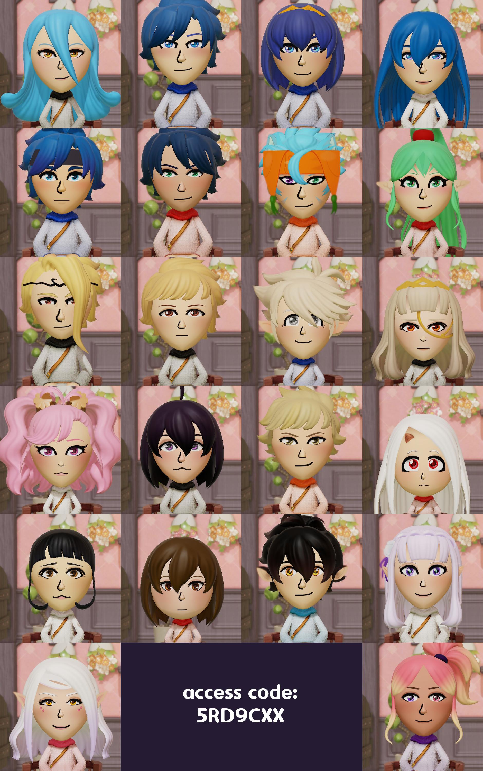 今まで作ったMiiをシェアしたかったんだ！（ほとんどファイアー