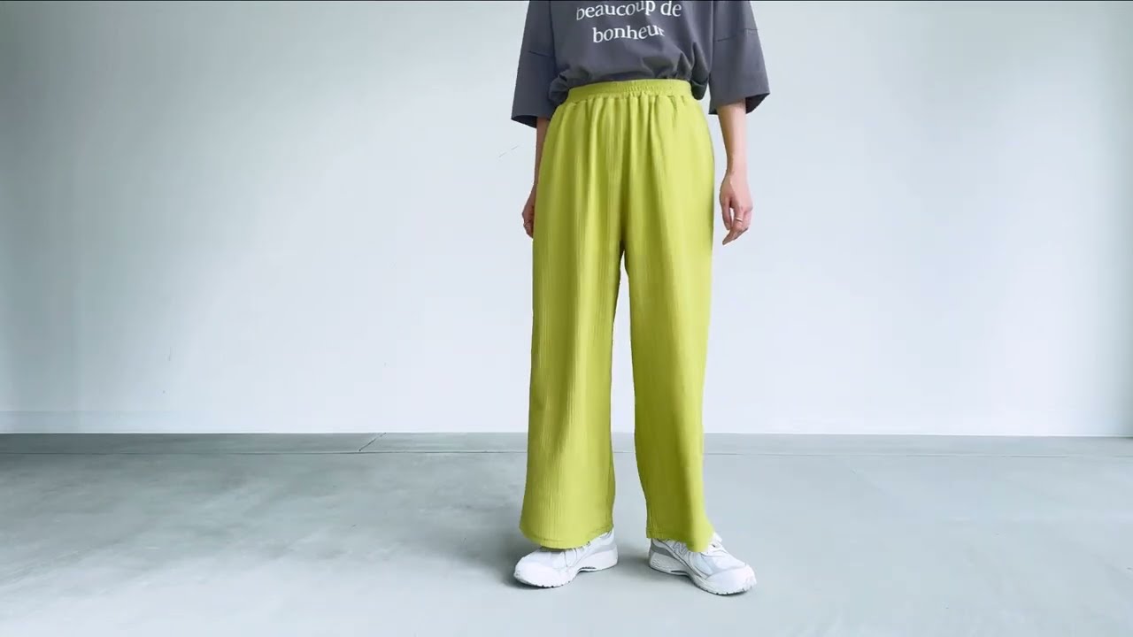 接触冷感】『n'OrLABELイージーケアストレートパンツ』