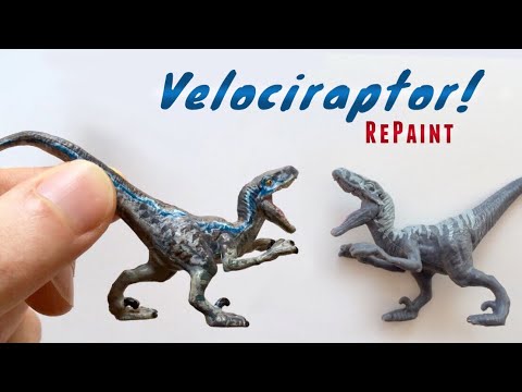 スーパービッグ ヴェロキラプトル リペイント改造 How to RePaint Blue