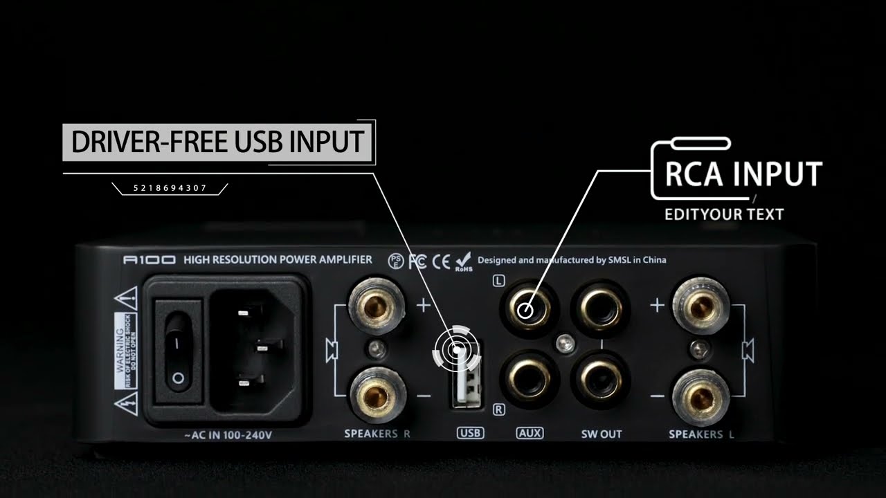 S.M.S.Lの新型アンプ『A100』解説 -SMSLの入門機: 「AtoD」 映像と音楽情報