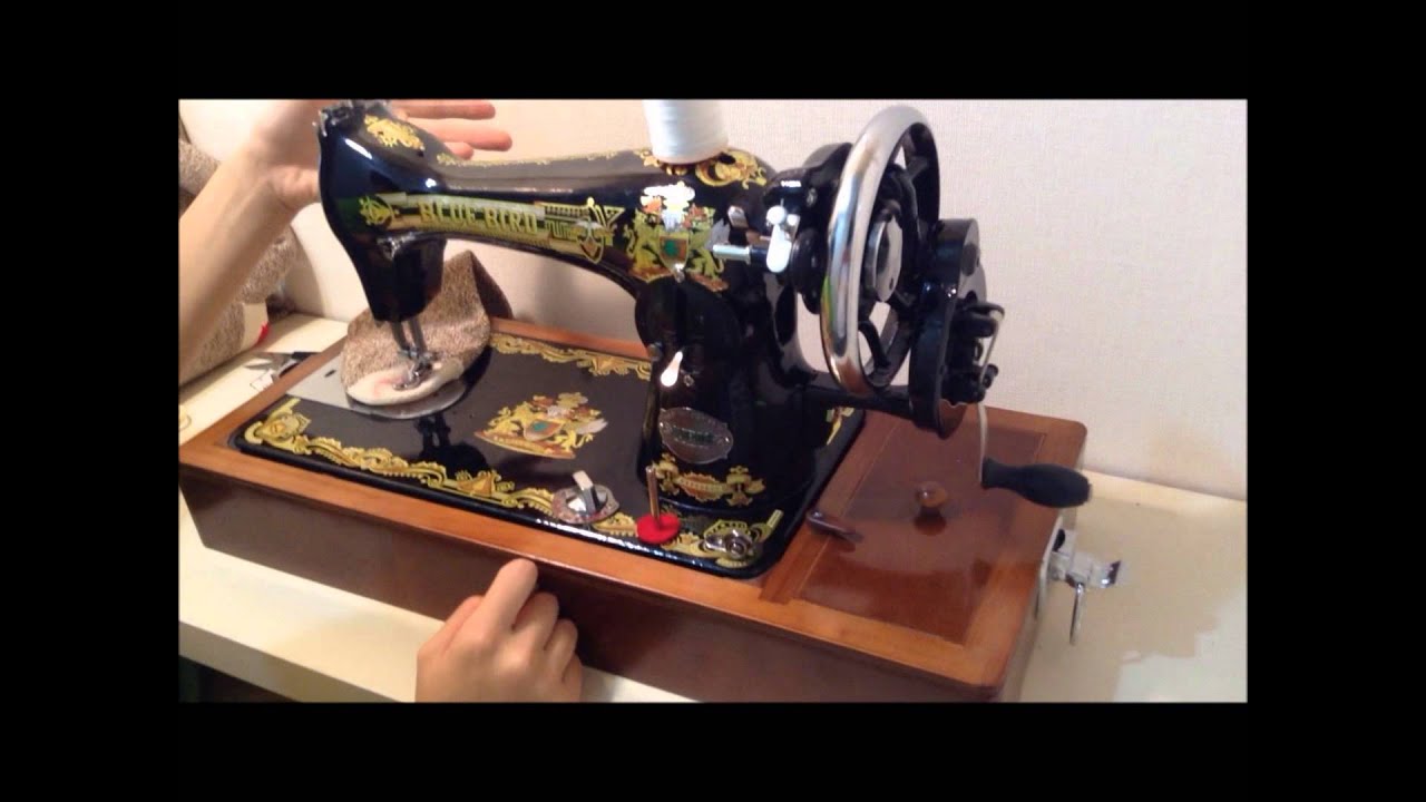 ☆レトロ!SINGER シンガー 手回しミシン 木製ケース⁄カギ付 USED品