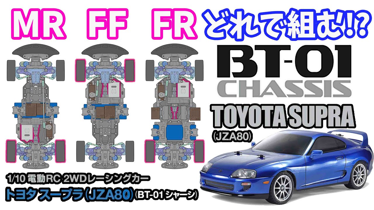 FF、FR、MR 3台分味わえる新シャーシBT 01 CHASSIS TAMIYA TOYOTA