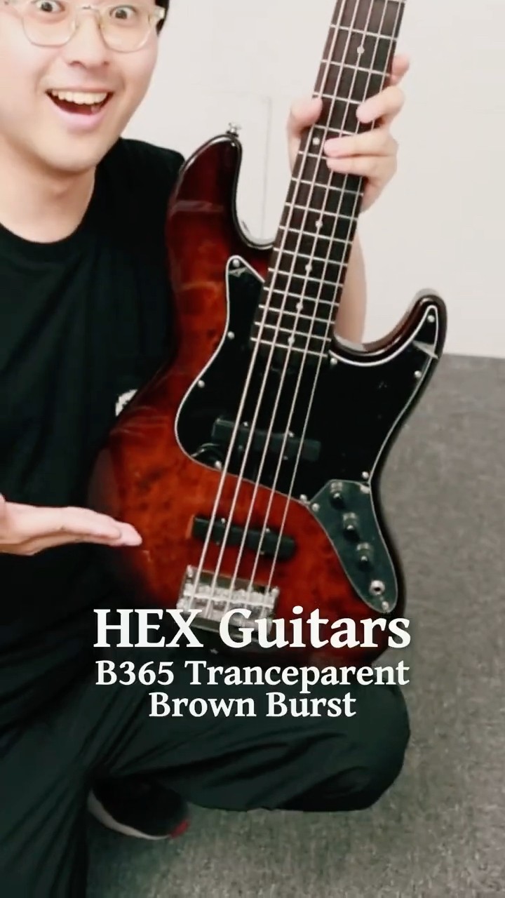 Sound Demo】HEX Guitars B365 Tranceparent Brown Burst - YouTube