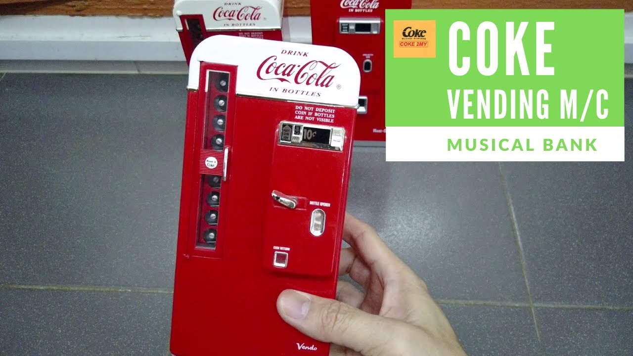 Coca Cola, 1994 Enesco Musical Bank Vending Machine【Unboxing