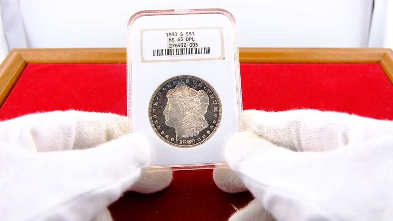 アメリカ 1880-S $1 銀貨 モルガンダラー NGC MS65DPL - YouTube