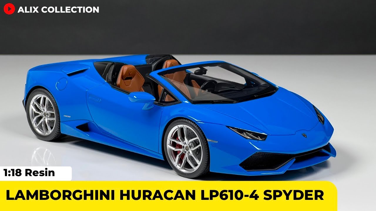 Unboxing of Lamborghini Huracan LP610-4 Spyder 1:18 Scale Model
