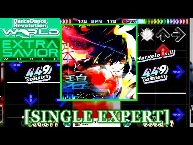 DDR WORLD】 朱と碧のランページ[AKA to AO no rampage ] / NU-KO