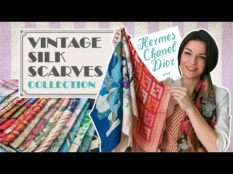Vintage SILK SCARVES COLLECTION - Designer scarves - High end