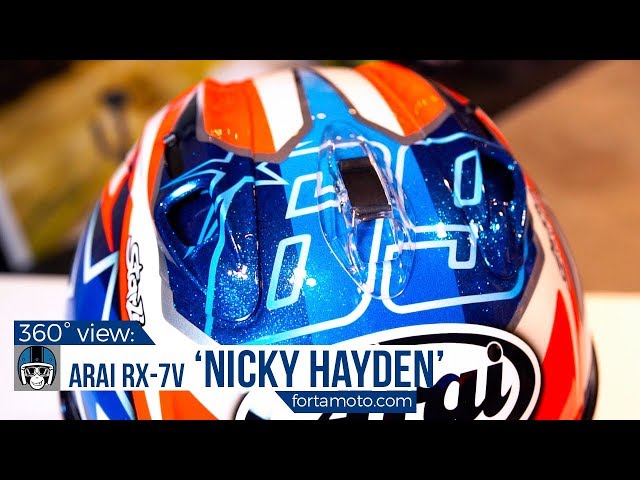 In Memoriam: Nicky Hayden - Arai RX-7V WSBK Replica helmet - YouTube