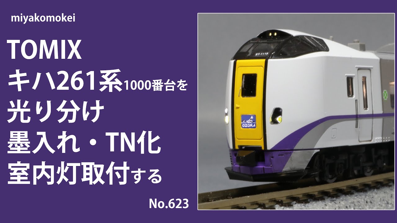 Nゲージ】 TOMIX キハ261系を光り分け・墨入れ・TN化・室内灯取付する
