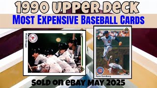1990 Upper Deck Most Expensive eBay Sales Baseball Cards - May