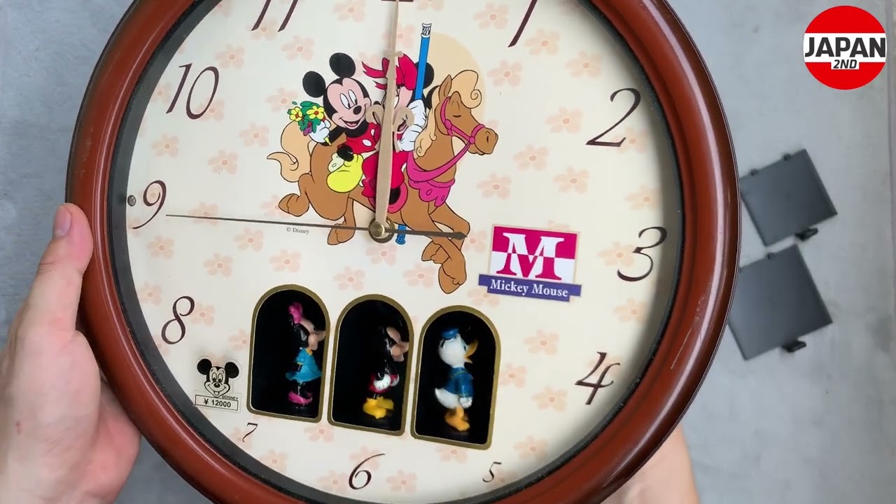 Mickey mouse disney Japan music wall clockチャイム付 壁掛け時計
