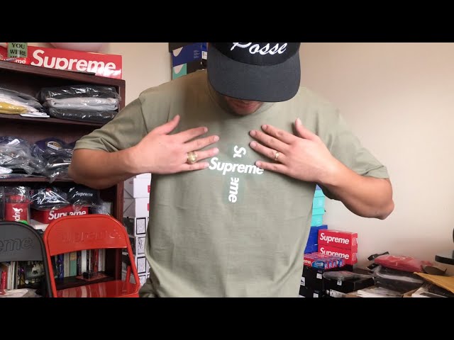 SUPREME CROSS BOX LOGO TEE UNBOXING/ON-BODY REVIEW FW20 WK17 - YouTube
