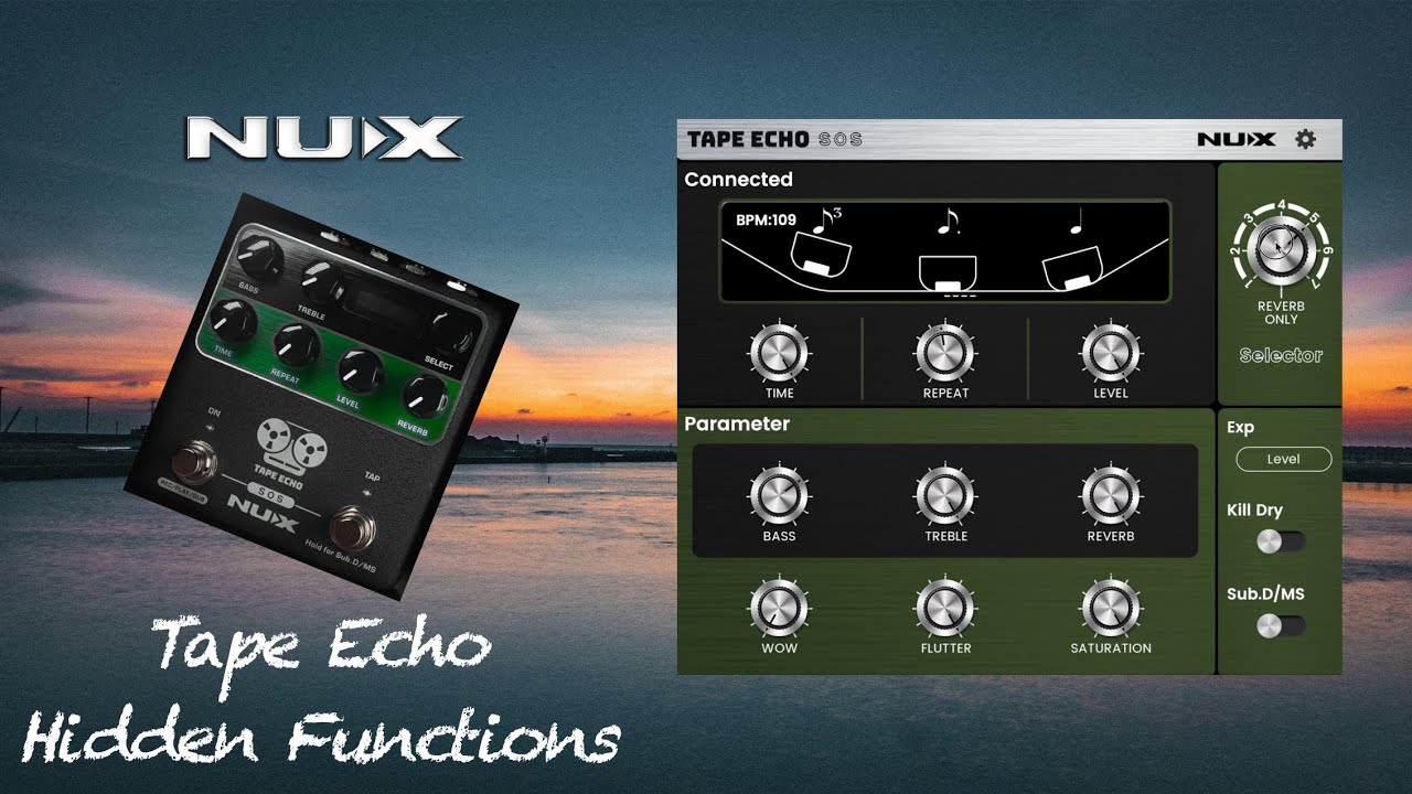 NUX Tape Echo NDD-7 Hidden Function & Software Presented by‬