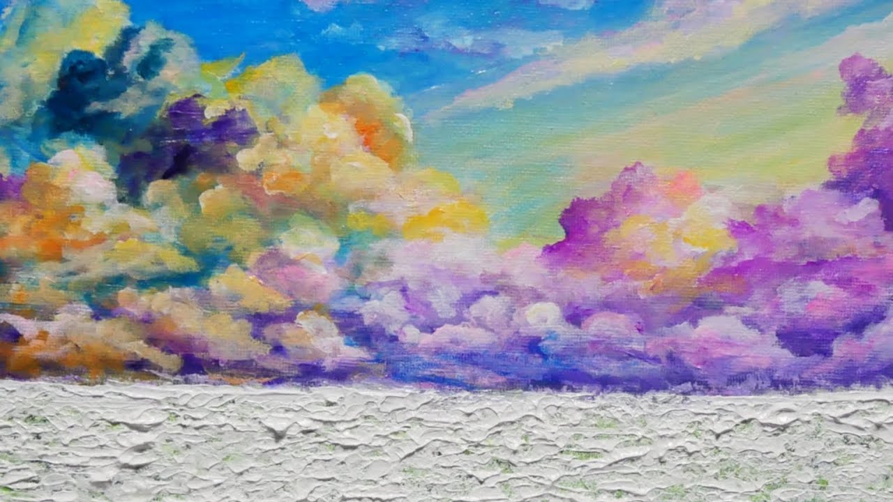 油絵】【朝焼けの草原に咲く白い花と朝日】 #油絵 #手書き #アート