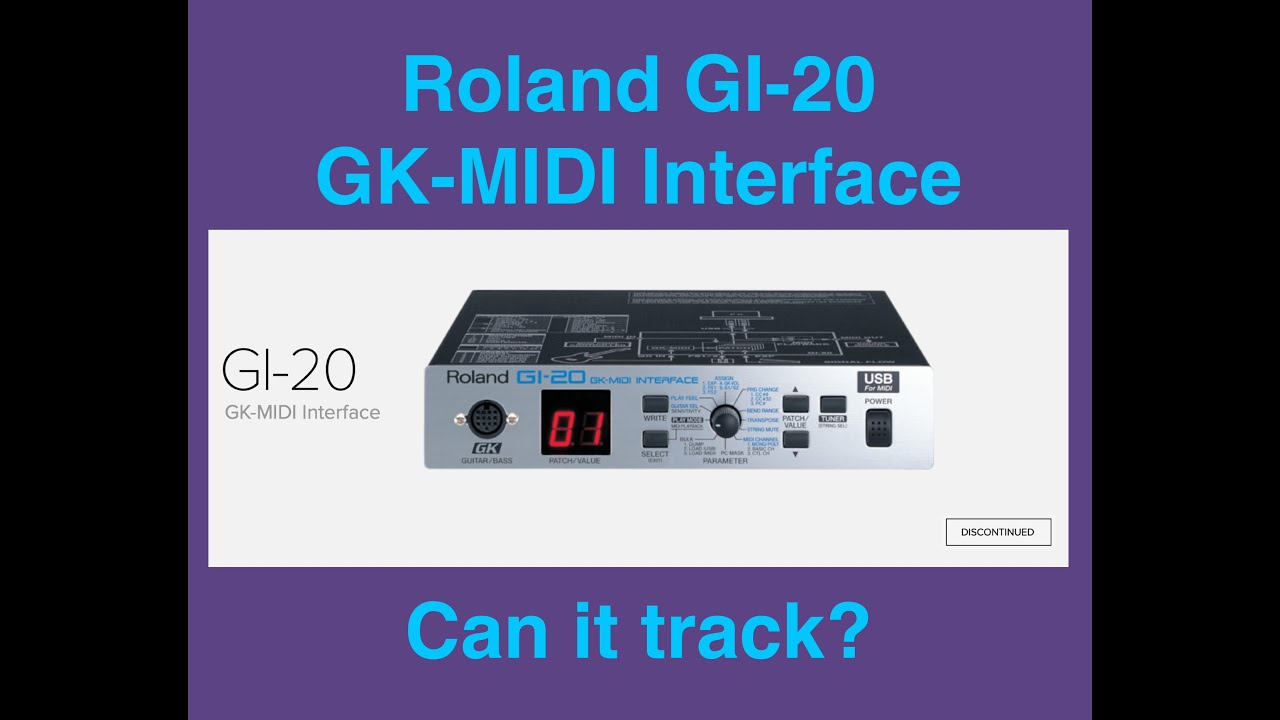Roland GI-20 GK-MIDI Interface: Can it track? - YouTube