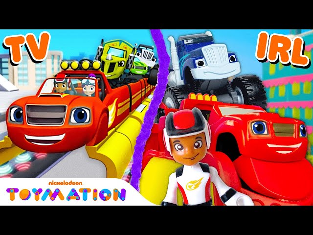 Blaze Chases The Mystery Bandit w/ Crusher! | Blaze and the