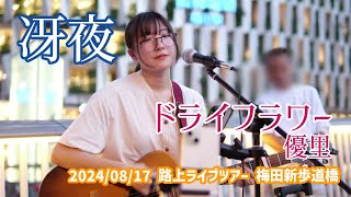 冴夜「ドライフラワー - 優里」2024/08/17 路上ライブツアー 梅田新