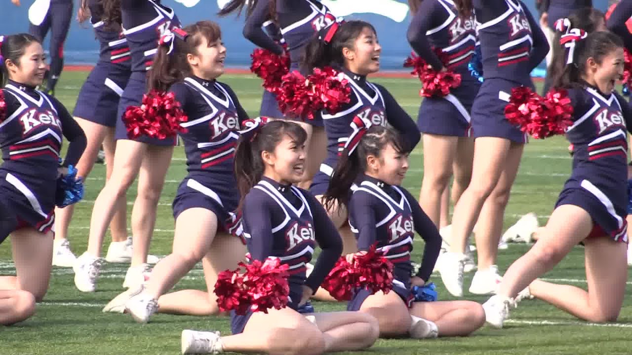 爆発的盛り上がり！慶應義塾大学應援指導部Majorettesが“試合前に全部