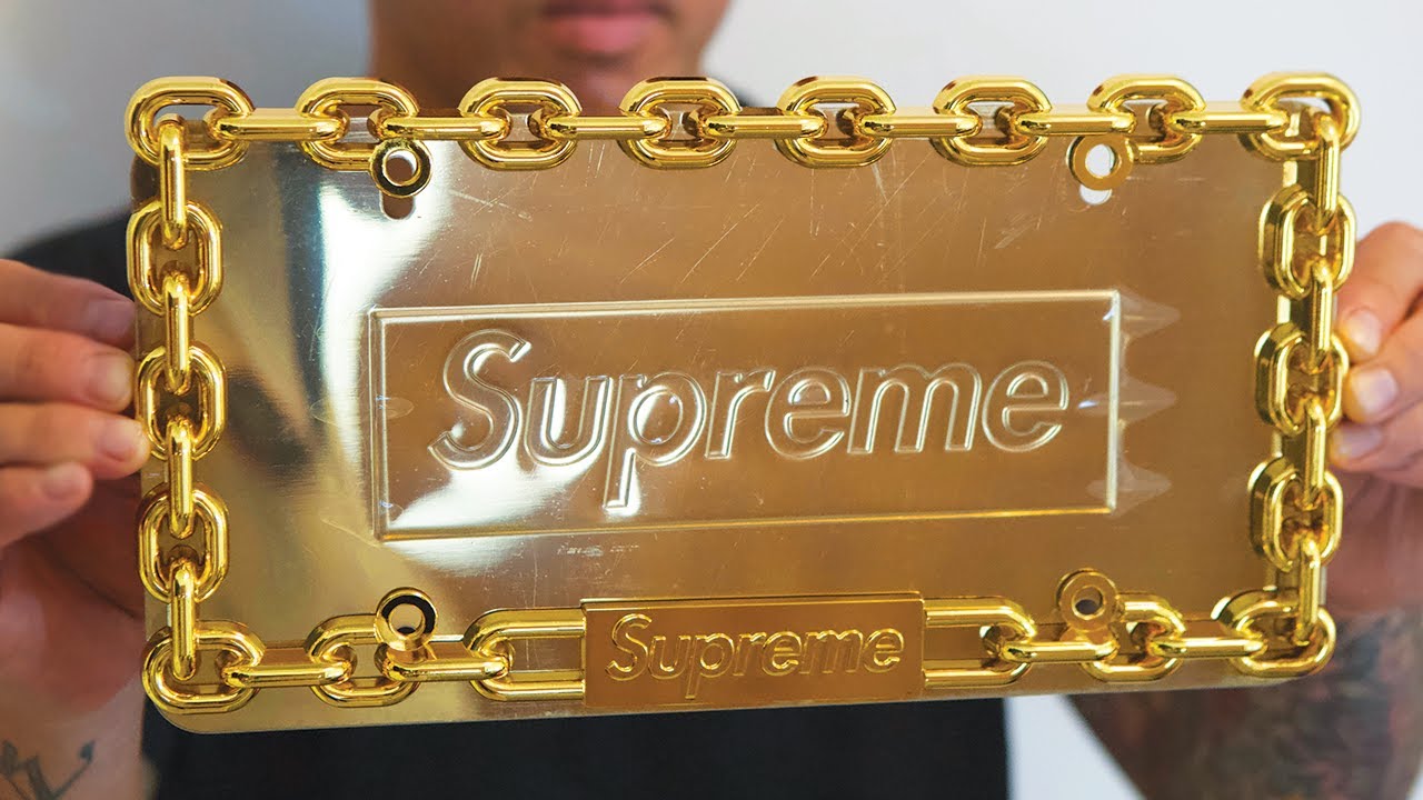 SUPREME Plate & Chain License Frame FW18 Week 7 + Close Up! 10 14