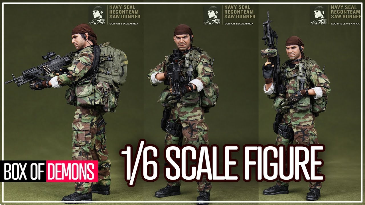 Dam Toys - Navy Seal Saw Gunner 1/12 scale model Review - YouTube